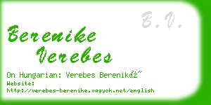 berenike verebes business card